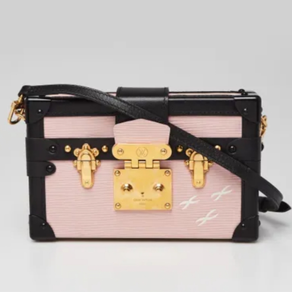 Authenticated LV LOUIS VUITTON Epi Petite Malle TRUNK Rose Ballerine BABY PINK - Picture 5 of 16
